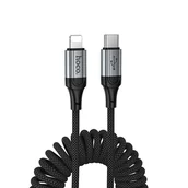 Kable USB - Kabel USB C do Lightning Hoco PD 2,4A 1,5 m X121 czarny - miniaturka - grafika 1
