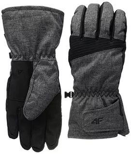 Rękawiczki - 4F Męskie rękawiczki narciarskie REM001 Jeans, szary melanż, L, szary melanż, L - grafika 1