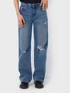 Spodnie damskie - Noisy May Jeansy Amanda 27018105 Niebieski Loose Fit - miniaturka - grafika 1