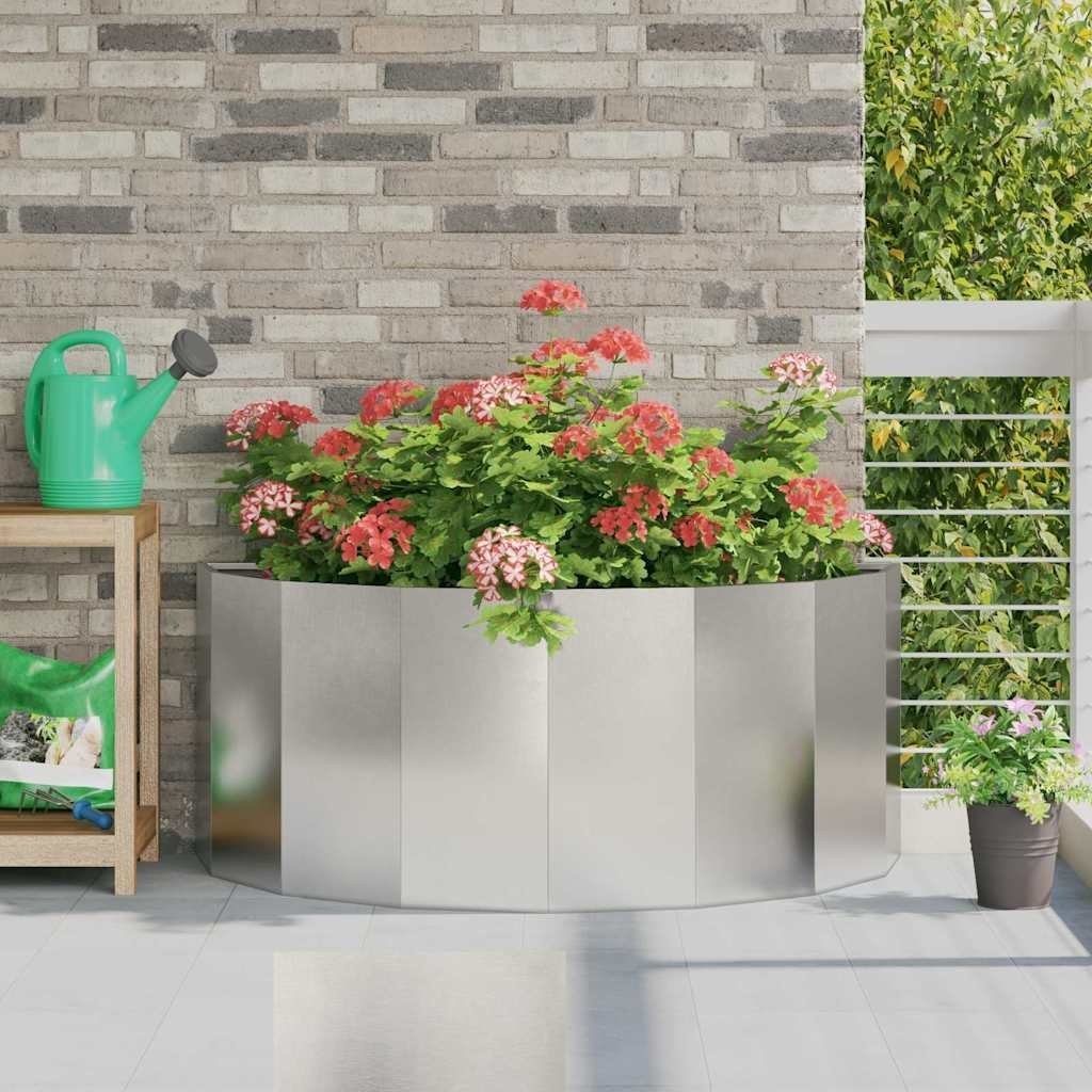 vidaXL Donica Srebrny 120 x 60 x 50 cm Stal nierdzewna