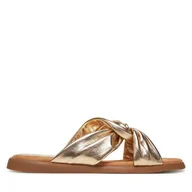 Klapki i japonki damskie - Klapki Unisa Camby 25 Mec Złoty - miniaturka - grafika 1