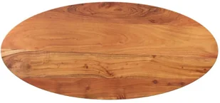 vidaXL Blat do stołu, 110x50x3,8 cm, owalny, lite drewno akacjowe - Stoły - miniaturka - grafika 1
