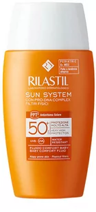 Przeciwsłoneczna emulsja Rilastil Sun System Baby Comfort Fluid SPF50+ 50 ml (8050444853191) - Balsamy i kremy do opalania - miniaturka - grafika 1