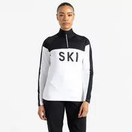 Bluzki damskie - Dare 2b - Damska Bluza Narciarska z Suwakiem Powder Core Czarno-biały, Rozmiar: 46 - miniaturka - grafika 1