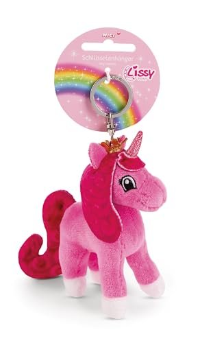 Breloczek Jednorożec Lissy PONY Selina 10cm różowy - Pluszowy towarzysz przytulanka zwierzęca z kółkiem na klucze do smyczy, torby albo plecaka