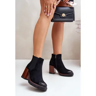 Botki Vinceza 58356 Black czarne - Botki damskie - miniaturka - grafika 1