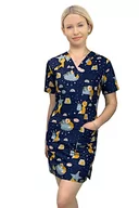 Odzież medyczna - Sukienka tunika medyczna kosmetyczna fartuch wzór 1342 kolekcja BLOOM 46 - miniaturka - grafika 1