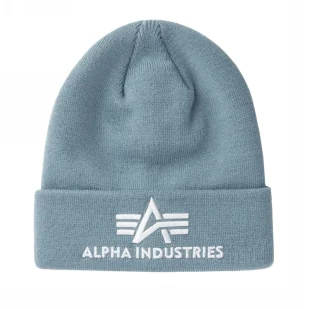 Czapka zimowa Alpha Industries 3D Beanie 168910 134 - Szaro-Niebieska - Odzież taktyczna i umundurowanie - miniaturka - grafika 1