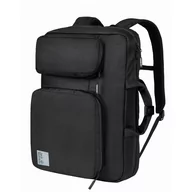 Plecaki - Torba na ramię - plecak na latopa 14" Jack Wolfskin NEW YORK 2IN1 FLIPBAG ultra black - ONE SIZE - miniaturka - grafika 1
