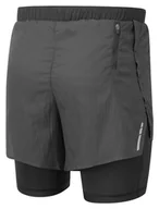 Spodnie sportowe damskie - RONHILL spodenki do biegania męskie TECH RACE TWIN SHORT all black - miniaturka - grafika 1
