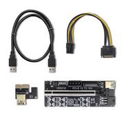 Riser PCI-E 1x - 16x | USB 3.0 | ver. 018 | SATA/PCI-E 6 pin