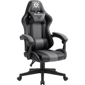 Fotele gamingowe - Fotel DEFENDER Cosmic Szaro-czarny - miniaturka - grafika 1