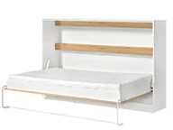 Łóżka - Półkotapczan nowoczesny biały + dąb 120x200 T0-Z56 - miniaturka - grafika 1