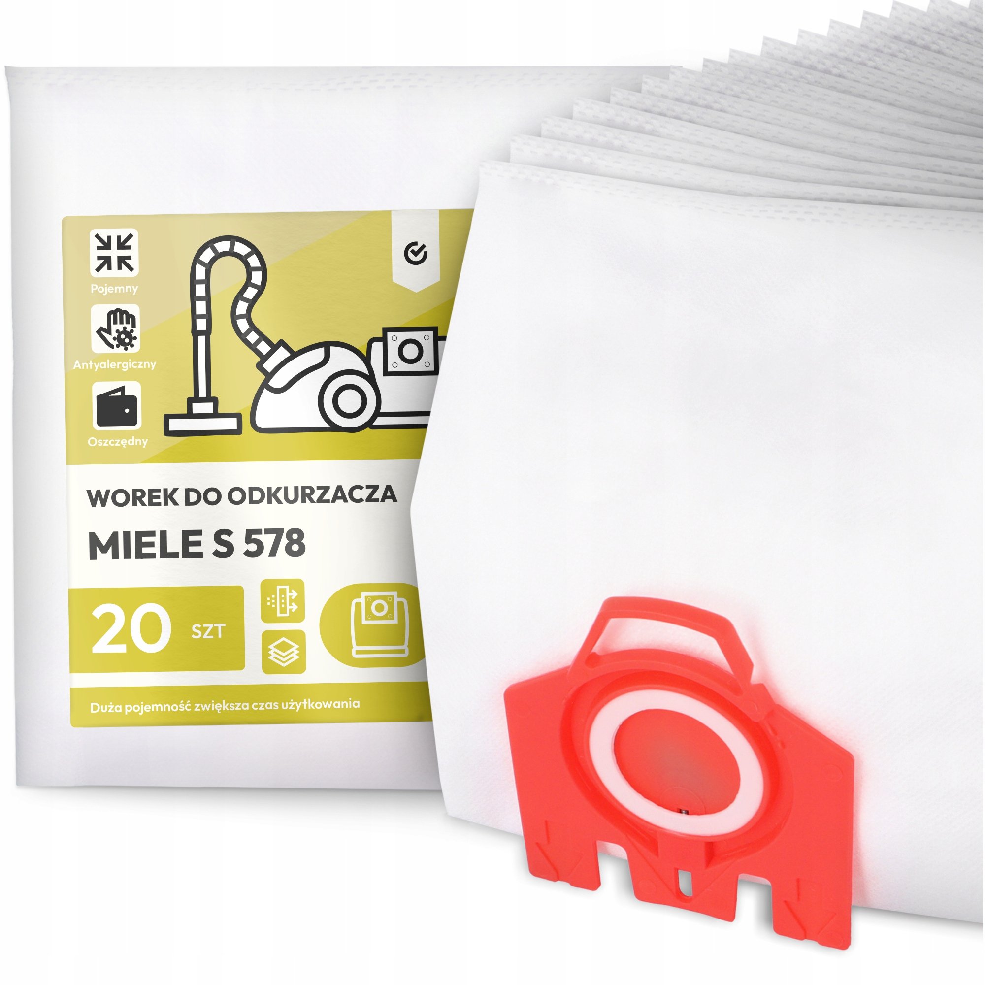 20x Worek do Odkurzacza Miele S 578 Syntetyczny Duży Mocny Torba Worki G9