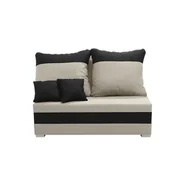 Sofy i kanapy - Sofa kanapa 2 os z funkcją spania GUSTAV kremowy / czarny - miniaturka - grafika 1