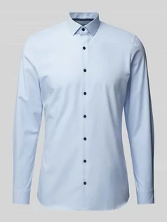 Koszule męskie - Koszula biznesowa o kroju Super Slim Fit z kołnierzykiem typu kent - grafika 1