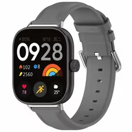 Akcesoria do smartwatchy - Pasek Bizon Strap Watch Casual do Xiaomi Redmi Watch 4/Xiaomi Band 8 Pro, szary - miniaturka - grafika 1
