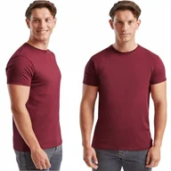Koszulki męskie - Koszulka Męska T-Shirt Bawełna Iconic Fruit of the Loom 61430 BORDOWY M - miniaturka - grafika 1