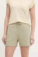 Spodnie sportowe damskie - Helly Hansen szorty outdoorowe LIFA TECH damskie kolor beżowy gładkie high waist 63419 - miniaturka - grafika 1