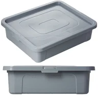 Pudła i pojemniki do przechowywania - Pojemnik Pudło Plastikowe Pojemniki Z Pokrywą Multibox 40X33X10 Cm, 10 L Szary - miniaturka - grafika 1