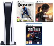 Konsole Playstation - Playstation 5 + FIFA 23 + Marvels Spider Man Miles Morales + The Last Of Us Part I - miniaturka - grafika 1