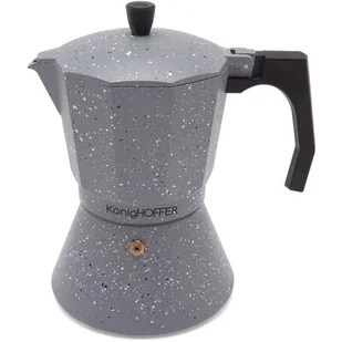 KonigHOFFER KAWIARKA DO ESPRESSO 450 ML GREY STONE MARBLE TWORZYWO SZTUCZNE 5907558790122 - Zaparzacze i kawiarki - miniaturka - grafika 1