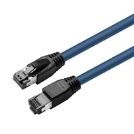Kable - Cat8.1 S/Ftp 1M Niebieski Ekranowany Lszh,Awg 24 - miniaturka - grafika 1