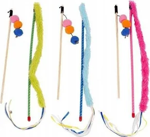 Duvo+ DUVO+ WĘDKA DLA KOTA PLUSZ. PIŁKI/OGON Z FRĘDZLAMI 121047 - Zabawki dla kotów - miniaturka - grafika 1