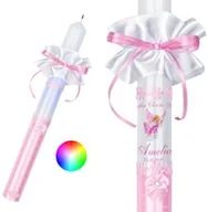 Dewocjonalia - Podświetlana diodowa świeca na chrzest ze zdjęciem dziecka Model G4 - miniaturka - grafika 1