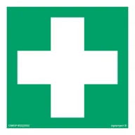 Systemy ekspozycyjne i znaki informacyjne - AE003 PIERWSZA POMOC MEDYCZNA, TS - PŁYTA TD FOTOLUMINESCENCYJNA; (150X150MM) - miniaturka - grafika 1