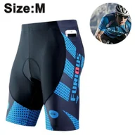 Spodenki rowerowe - Męskie spodenki rowerowe 3D wyściełane legginsami jeździeckimi Szybkoschnące półspodnie Niebieski XL - miniaturka - grafika 1
