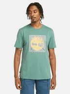 Koszulki męskie - T-shirt męski bawełniany Timberland TB0A5UDB M Zielony (194903976293). T-shirty męskie - miniaturka - grafika 1