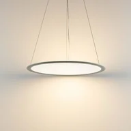 Lampy sufitowe - Deko-Light Lampa wisząca LED PANEL, szary, Ø 63 cm, metal, CCT, ściemniany, 50 W możliwość ściemniania, aluminiowy / szary / cynkowy, biuro, aluminium, nowoczesny - miniaturka - grafika 1