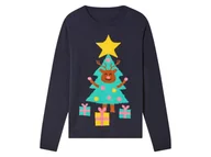 Swetry dla dziewczynek - pepperts!® Świąteczny sweter dziewczęcy LED (134-140, Granatowy) - miniaturka - grafika 1