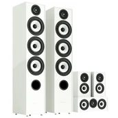 Głośniki i kolumny - Pylon Audio Pearl 27 system 5.0 – Zestaw kolumn kina domowego HIGH Gloss White - miniaturka - grafika 1