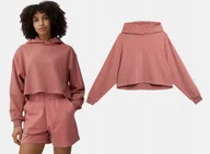 Bluzy damskie - 4F BLUZA DRESOWA DAMSKA Z KAPTUREM CROP-TOP - miniaturka - grafika 1
