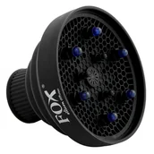 Lokówki - Dyfuzor do suszarek FOX Smart, Blue Eye, uniwersalny silikonowy czarny - miniaturka - grafika 1