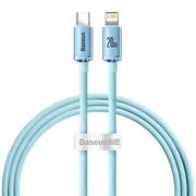 Kable USB - Baseus Crystal Shine Series kabel USB Typ C - Lightning szybkie ładowanie Power Delivery 20W 1,2m niebieski CAJY001303 - miniaturka - grafika 1