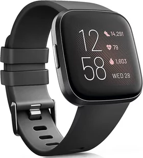 Opaska / Pasek Braders do Fitbit Versa / Versa 2 / Versa Lite czarny - Akcesoria do smartwatchy - miniaturka - grafika 1