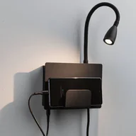 Lampy ścienne - Paulmann Halina kinkiet LED USB, elastyczny czarny - miniaturka - grafika 1