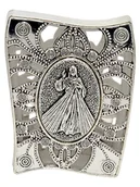 Zestawy upominkowe - Pudełko srebrne Jezus Miłosierny 2455 - miniaturka - grafika 1