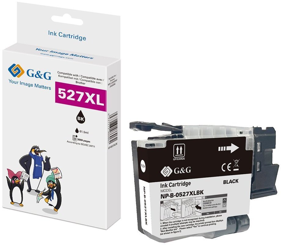 Tusz G&G Nabój z tuszem 1 szt. Zamiennik Wysoka XL wydajność Czarny 22061