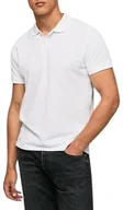 Koszulki męskie - Pepe Jeans Męska koszulka polo Vincent N, Biały (biały), S - miniaturka - grafika 1