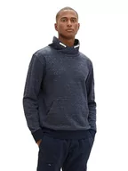 Bluzy męskie - TOM TAILOR Bluza męska, 19024 - Sky Captain Blue White Melange, XL - miniaturka - grafika 1