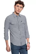Koszule męskie - Lee Western Shirt Męska Koszula W Kratę Black L644Nl01-S - miniaturka - grafika 1