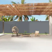 Pawilony ogrodowe - vidaXL Zwijana markiza boczna, antracytowa, 220 x 1200 cm vidaXL - miniaturka - grafika 1