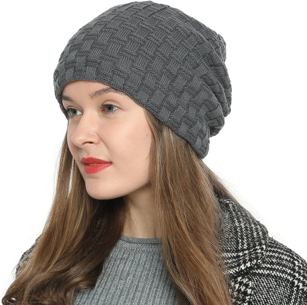 CZAPKA DAMSKA ZIMOWA BEANIE Z MIĘKKĄ PODSZEWKĄ