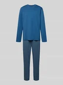 Piżamy męskie - Piżama w kroju regular fit z długim rękawem, model 'Casual' - miniaturka - grafika 1