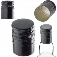 Domowy wyrób alkoholu - ZAKRĘTKI DO BUTELEK fi30 NAKRĘTKI NA BUTELKI ZAKRĘTKA 10 szt KAPSLE CZARNE - miniaturka - grafika 1