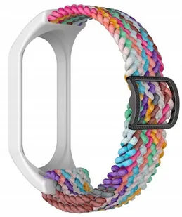 OPASKA PASEK BRANSOLETA DO XIAOMI MI BAND 5 6 7 NYLON ELASTYCZNA MATERIAŁ - Akcesoria do smartwatchy - miniaturka - grafika 1